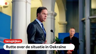 Terugkijken Rutte over situatie Oekraïne [upl. by Alick]