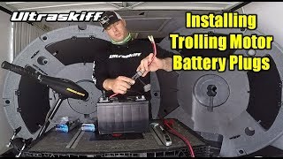 How to Install Trolling Motor and Battery Plugs  Ultraskiff 360 Watercraft  Round Boat [upl. by Schug]