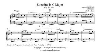 Clementi  Sonatina Op 36 No 1 33 [upl. by Greenwell]