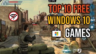 Top 10 FREE Games on Windows 10 Store you can play Offline [upl. by Ahsienot634]