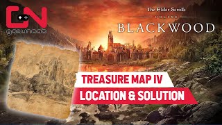 ESO Blackwood Treasure Map 4 Location amp Solution [upl. by Soluk344]