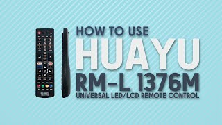 How To Setup HUAYU RML 1376M Universal LEDLCD Remote Control [upl. by Allimrac]