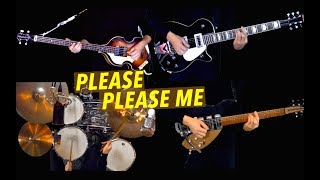 Please Please Me  Instrumental Cover  Guitars Bass Drums and Harmonica [upl. by Mcwilliams]