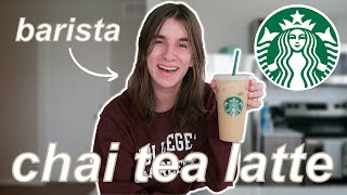 How To Make A Starbucks Chai Tea Latte At Home  by a barista [upl. by Soloma]