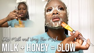 aibrownsmile  DIY Milk  Honey Face Mask for Glowing Skin [upl. by Ubald]