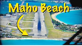 Cockpit View Landing over Maho Beach SXM  what the pilot sees [upl. by Ainesell261]