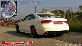 Audi A5 3 0 TDI full Supersprint exhaust [upl. by Demmy]