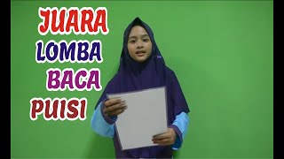 JUARA 1 LOMBA BACA PUISI  Anak SD [upl. by Siouxie15]