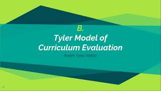 MODELS OF CURRICULUM EVALUATION [upl. by Haines]