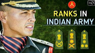 Ranks In Indian Army  Indian Army Ranks Insignia And Hierarchy Explained Hindi [upl. by Adnil781]