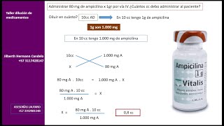 Taller dilución de medicamentos y regla de tres [upl. by Mella359]