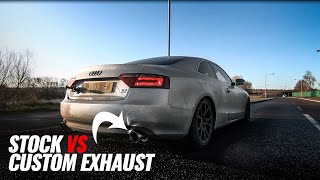 Audi V6 30 TDI Sound Comparison Stock vs Custom Exhaust vs DPF Delete [upl. by Nosinned943]