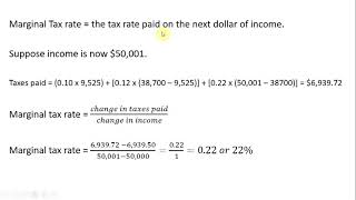 Federal Income Tax Calculating Average and Marginal Tax Rates [upl. by Arotak517]