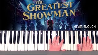 The Greatest Showman Never Enough Piano Tutorial and Chords [upl. by Keelin802]