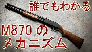 【実銃解説】名作ショットガン！レミントンM870のメカニズム [upl. by Dwyer]