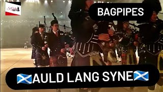 Auld Lang Syne massed bagpipes and drums live  Switzerland [upl. by Ttebroc]