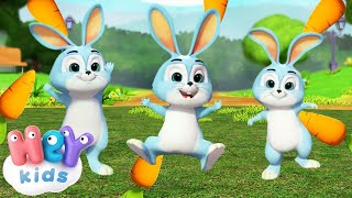 Les Petits Lapins  Comptines pour maternelle  HeyKids Français [upl. by Necyrb767]