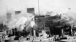 Burning of SS Normandie 1942 [upl. by Ahsitneuq772]