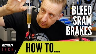 How To Bleed New Sram MTB Brakes  Bleeding Edge Technology [upl. by Coppins416]