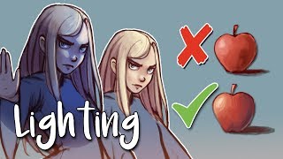 Basic Lighting amp Colour Theory  Tips on How to Shade [upl. by Notsgnal855]