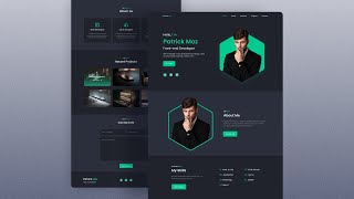 Responsive Personal Portfolio Website Using HTML CSS amp JavaScript [upl. by Dlnaod657]