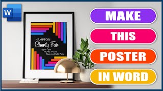 Make a Poster in Word  Microsoft Word Tutorials [upl. by Echikson]