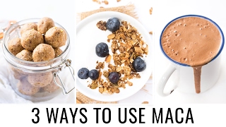 HOW TO USE MACA POWDER  3 healthy recipes [upl. by Ellie]