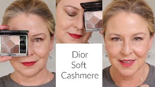 NEW Dior 5 Couleurs Eyeshadow  quotSoft Cashmerequot Review amp Look Crepey lid friendly [upl. by Etteyafal]