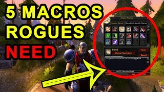 Top 5 Macros Every Rogue Needs in Classic WoW [upl. by Nylram]