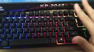 Teclado Gamer Semi MECÂNICO  Knup 2043  BARATINHO [upl. by Elbon]