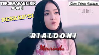 Lon rindu lagu Aceh yg lagi viral  Rialdoni  Meurindu  lirik [upl. by Biamonte]