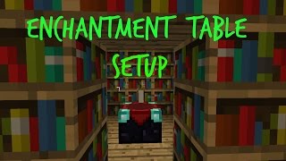 Minecraft Enchantment Table Set Up  Max Enchantment 15 Bookshelves [upl. by Lerrehs]