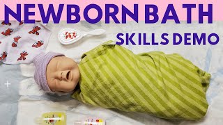 NEWBORN BATHMATERNAL NEWBORN SKILLS DEMONSTRATION [upl. by Nosila]