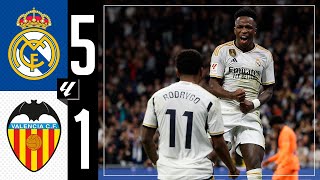 Real Madrid 51 Valencia  HIGHLIGHTS  LaLiga 202324 [upl. by Hy]