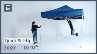 How to Set up a 3x3 m Gazebo in 60 Seconds  Mastertent® [upl. by Eilyab]