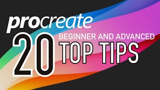 PROCREATE 20 TOP TIPS  Beginner and advanced [upl. by Eillor663]