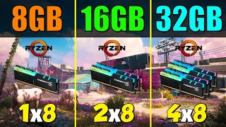 8GB vs 16GB vs 32GB  How Much RAM Do You Need for Ryzen [upl. by Cirdec713]