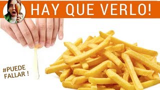 PAPAS FRITAS SIN ACEITE  ¡Gran truco patatas fritas [upl. by Noyerb]