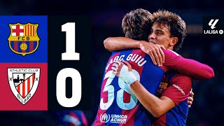 FC BARCELONA 1 vs 0 ATHLETIC CLUB  LALIGA 202324 MD10 [upl. by Ahsenik]