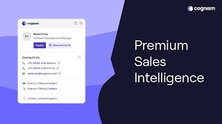 Cognism  Premium Sales Intelligence [upl. by Alysia658]