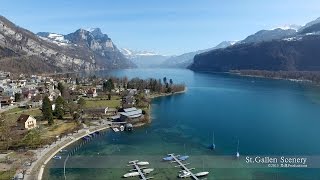 Weesen Walensee St Gallen SWITZERLAND 湖 [upl. by Litnahc]