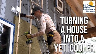 How and Why to Wrap a House in Continuous Insulation Rockwool ComfortBoard DIY [upl. by Atnauqahs872]