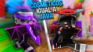 ✨ cosméticos animados Iguales que java 🍏 Minecraft Bedrock 116x [upl. by Sidnee553]