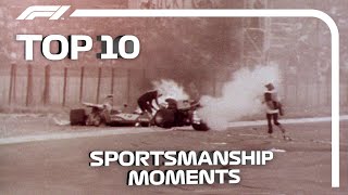 Top 10 Moments of Sportsmanship in Formula 1 [upl. by Nahsrad]