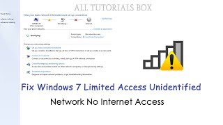 Fix Windows 7 Limited Access Unidentified Network No Internet Access [upl. by Purington]