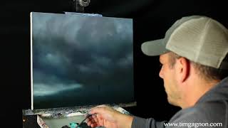 How to paint a stormy cloudy sky in oil with Tim Gagnon [upl. by Crandell]