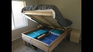 DIY Storage Bed with Gas Spring Assist [upl. by Darci]