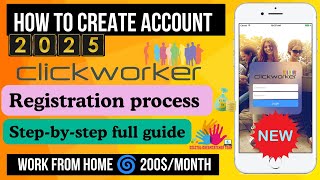 How to Create clickworker Account  Clickworker Registration StepbyStep bangla  2024 registration [upl. by Cari]