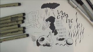 Review amp Demo  Sakura Pigma Micron Drawing Pens [upl. by Boru]