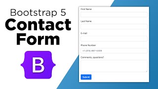 How to build a Responsive Contact Form using Bootstrap 5 [upl. by Ennaylil]